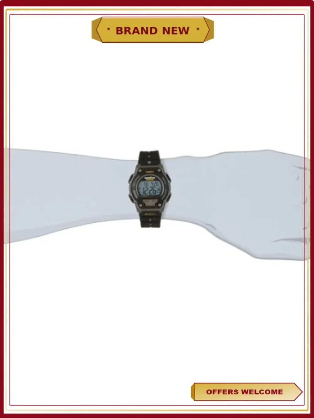 Shock-Resistant Ironman Endure 30 Watch Black Resin Strap
